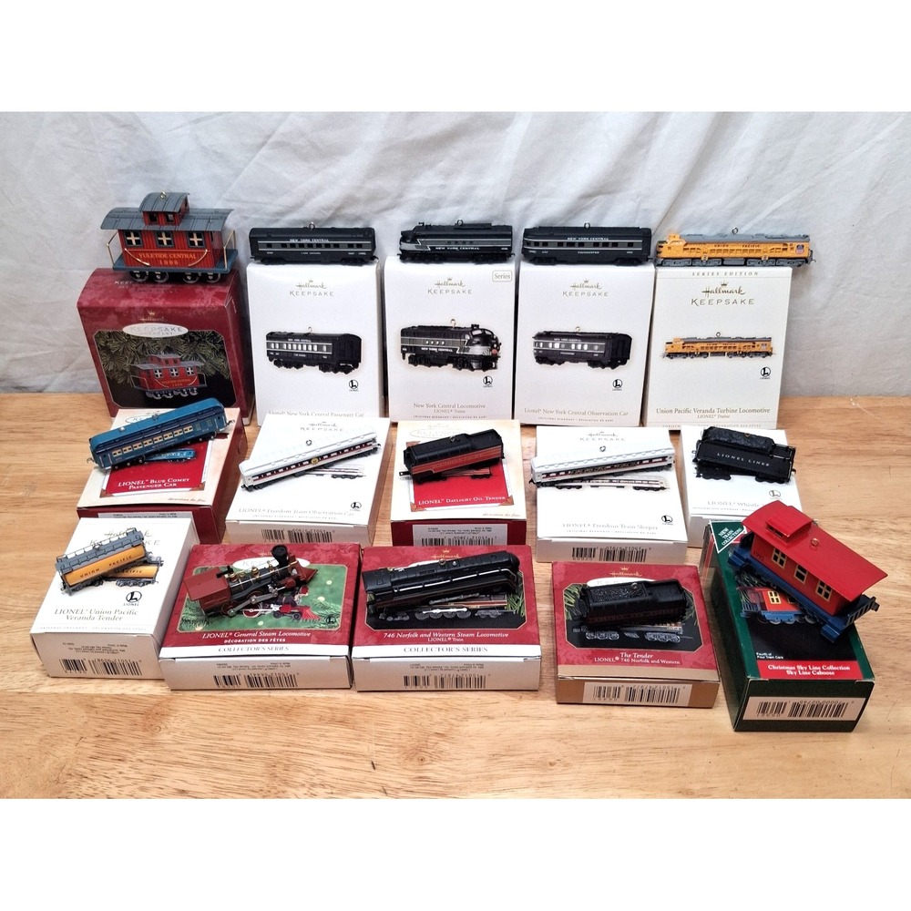 Hallmark Keepsake Lionel Train Ornament Lot of 15 Locomotive Steam Engines